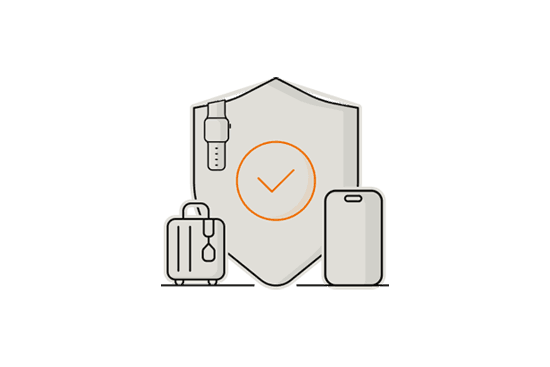 Illustrasjon av forsikringer med verdisaker og fallskjerm