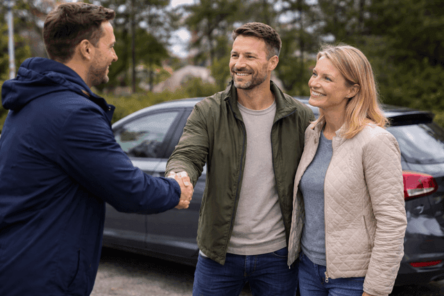 par kjøper bil sammen