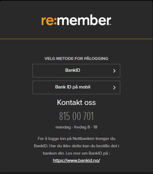 Remember nettbank Remember nettbank