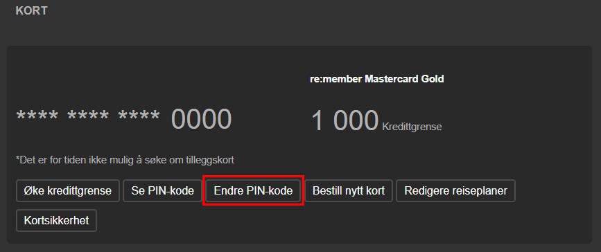 Endre PIN-kode